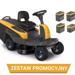 STIGA Zestaw promocyjny Traktor akumulatorowy Swift 372e 3x7,5 Ah + 1x5 Ah + pojedyncza ładowarka